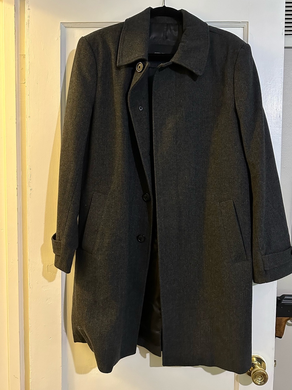 Structure Dark Gray Men's Pea Coat